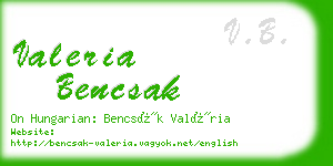 valeria bencsak business card